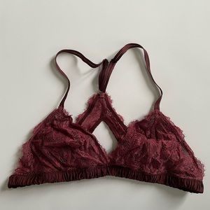 Burgundy aerie bralette